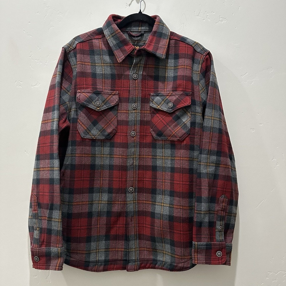 NWT Lee Flannel Shirt Jacket‎ Bonded Thermal Lining Utility Pockets Size Medium